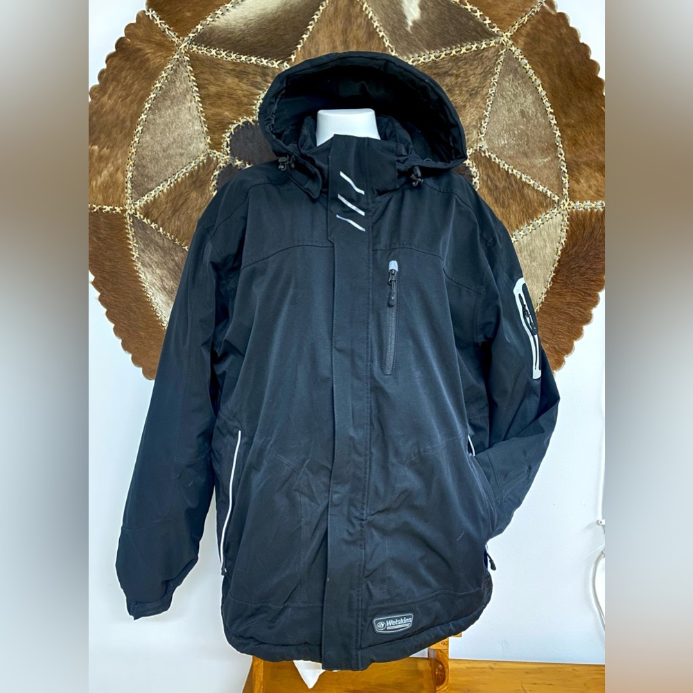 Black Hooded Winter Coat